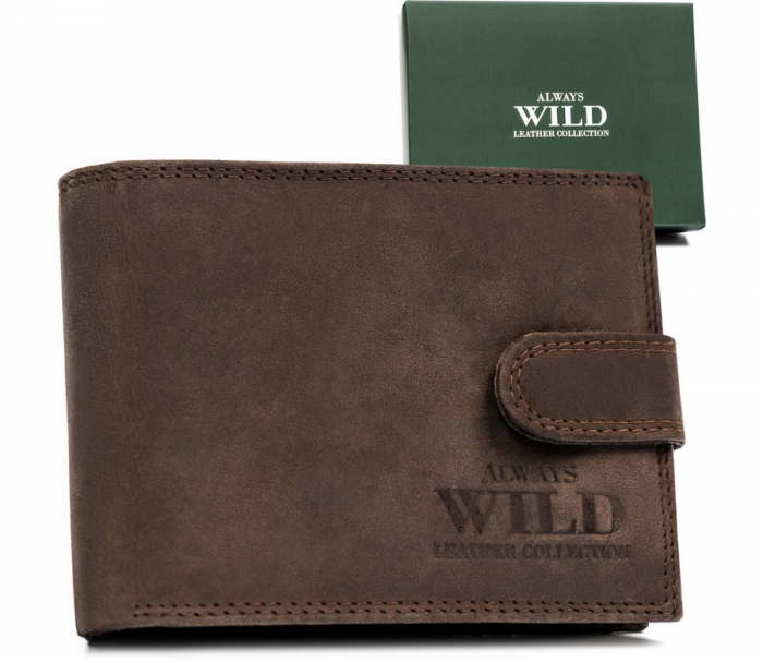 Portofel barbati din piele naturala Always Wild PTR-N304L-MWH-4189 BRO [2]