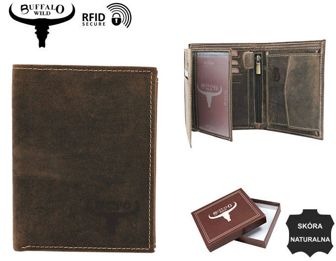 Portofel barbati din piele naturala Buffalo Wild PTR-RM-04-BAW-6528 BRO [13]