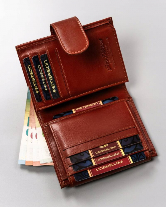 Portofel dama din piele naturala Peterson PTR-PTN 2516-BO-7987 TAN [6]