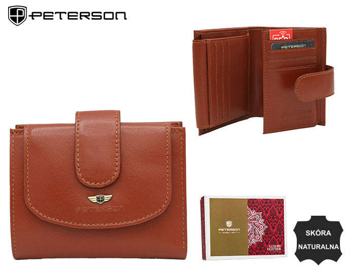 Portofel dama din piele naturala Peterson PTR-PTN 2516-BO-7987 TAN [4]