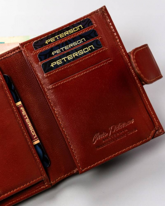 Portofel dama din piele naturala Peterson PTR-PTN 2516-BO-7987 TAN [9]