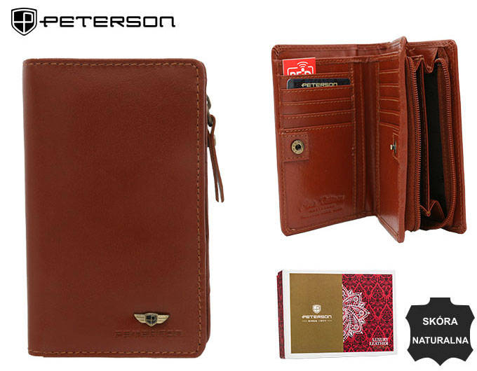 Portofel dama din piele naturala Peterson PTR-PTN 2550-BO-7864 TAN [11]