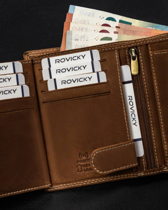 Portofel barbati din piele naturala Always Wild N4-CHM-BEAR-2-1683 C [11]