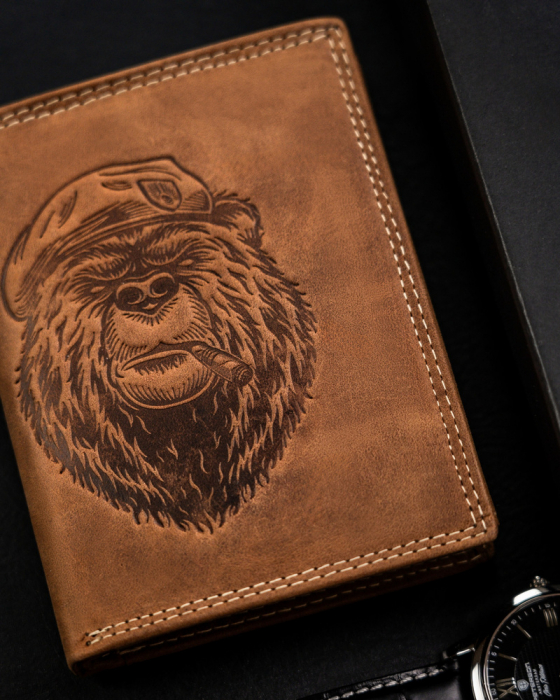 Portofel barbati din piele naturala Always Wild N4-CHM-BEAR-2-1683 C [4]