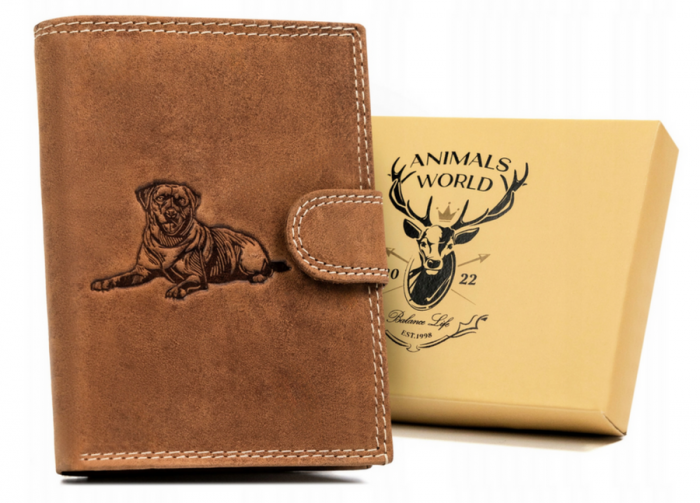 Portofel barbati din piele naturala Always Wild PTR-N4L-CHM-DOG-2-2406 C [12]
