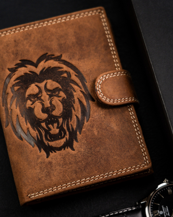 Portofel barbati din piele naturala Always Wild PTR-N4L-CHM-LION-1638 CO [3]