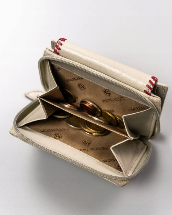 Portofel dama din piele naturala Peterson PTR-PTN KA-21 GR/PI [8]
