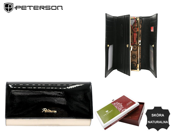 Portofel dama din piele naturala Peterson PTR-PTN LJ-490-5483 BL+G [12]