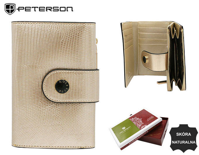 Portofel dama din piele naturala Peterson PTR-PTN LJ-815-0766 BL+G [12]