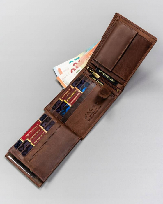 Portofel barbati din piele naturala Peterson PTR-PTN N992-BE-MOUN L.B [7]