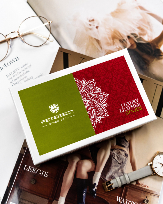 Portofel dama din piele naturala Peterson PTN SM-466-0636 GRE [10]