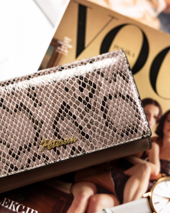 Portofel dama din piele naturala Peterson PTN SM-466-0636 GRE [3]