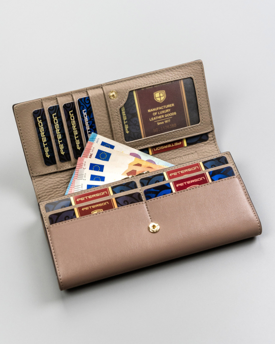 Portofel dama din piele naturala Peterson PTN SM-467-0599 GRE [6]