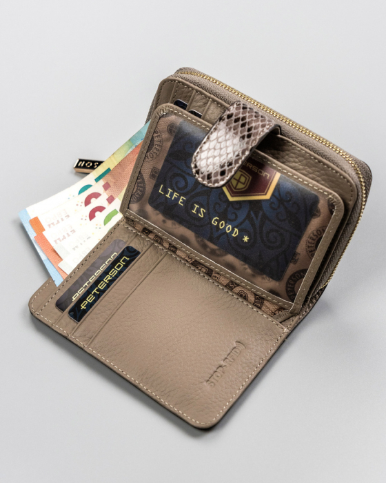 Portofel dama din piele naturala Peterson PTR-PTN SM-602-0674 GRE [7]