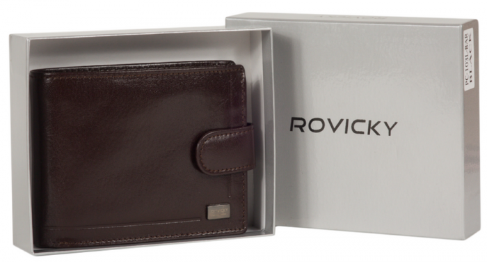 Portofel barbati din piele naturala Rovicky PTR-PC-103L-BAR-1652 BRO [11]