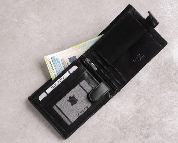 Portofel barbati din piele naturala Rovicky PC-103L-BAR BL RFID [5]