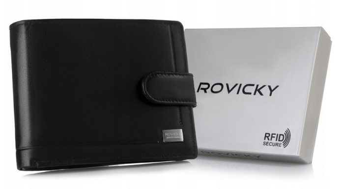 Portofel barbati din piele naturala Rovicky PC-103L-BAR BL RFID [1]