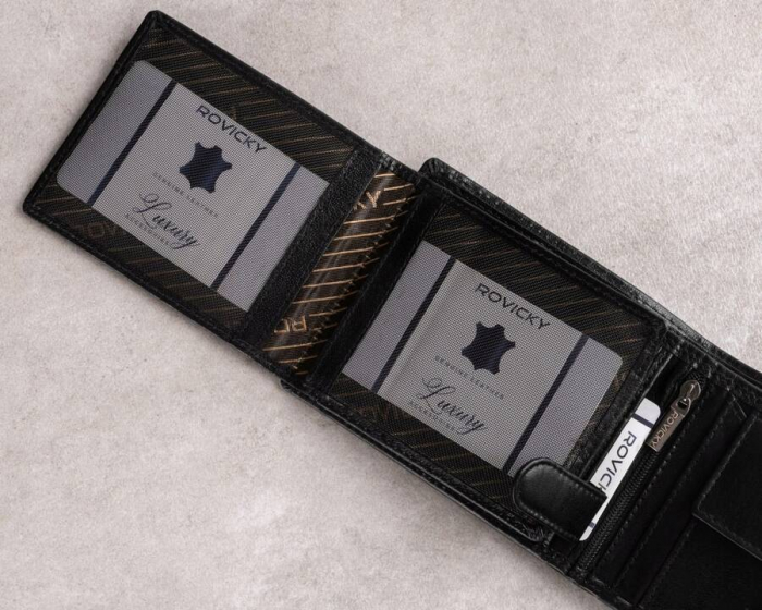 Portofel barbati din piele naturala Rovicky PC-103L-BAR BL RFID [7]