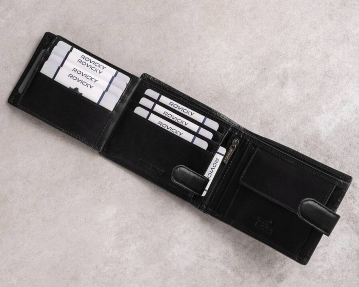 Portofel barbati din piele naturala Rovicky PC-103L-BAR BL RFID [6]