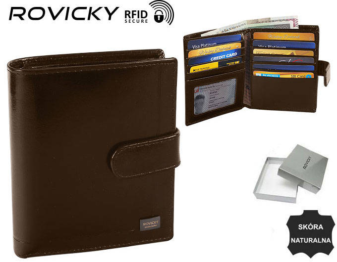 Portofel barbati din piele naturala Rovicky PTR-PC-106L-BAR-2362 BRO [13]