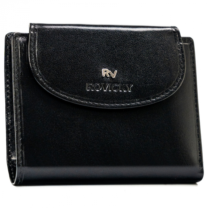 Portofel dama din piele naturala Rovicky PTR-RV-70614-9-BCA BL [2]