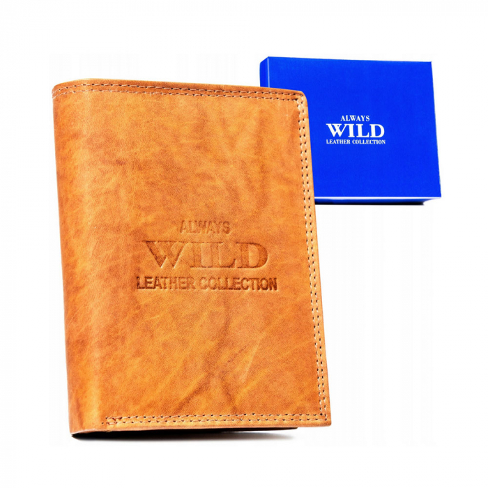 Portofel barbati din piele naturala Always Wild PTR-AW-N4-MAL-0295 TAN [1]