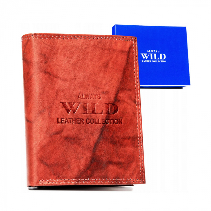 Portofel barbati din piele naturala Always Wild PTR-AW-N4-MAL-0332 R.BRO [1]