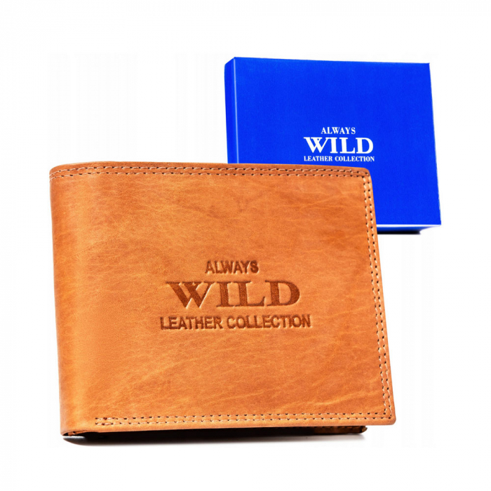 Portofel barbati din piele naturala Always Wild PTR-AW-N6-MAL-0356 TAN [1]