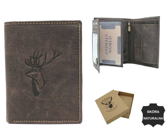 Portofel barbati din piele naturala Always Wild PTR-N4-CHM-DEER BR [13]
