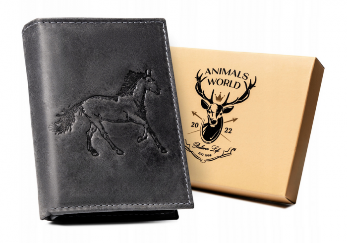 Portofel barbati din piele naturala Always Wild PTR-N4-CHM-HORSE BL [1]