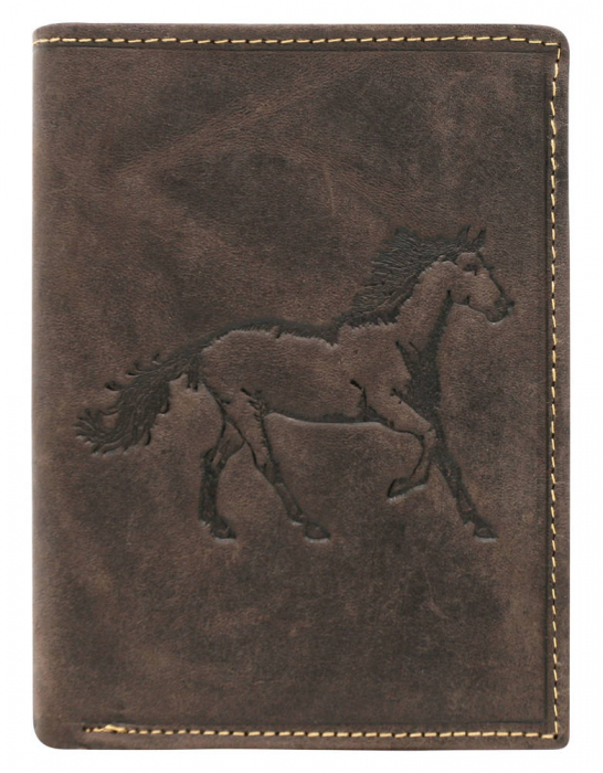 Portofel barbati din piele naturala Always Wild PTR-N4-CHM-HORSE BR [3]