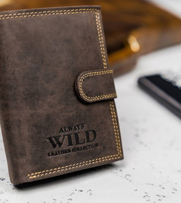 Portofel barbati din piele naturala Always Wild PTR-N4L-P-CHM-1027 [13]