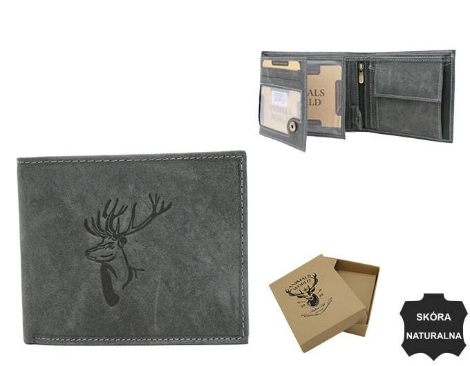 Portofel barbati din piele naturala Always Wild PTR-N992-CHM-DEER BL [13]