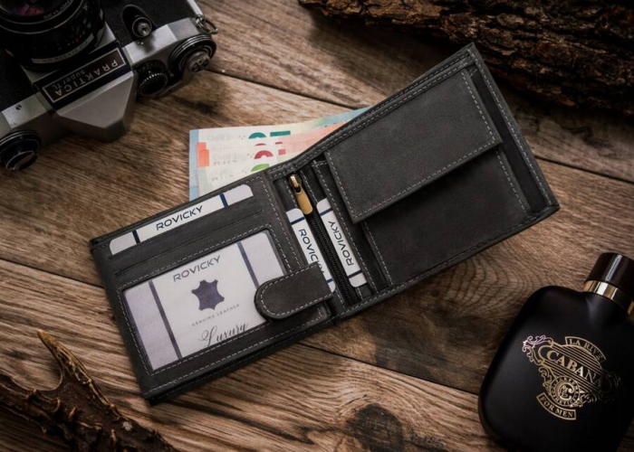 Portofel barbati din piele naturala Always Wild N992-CHM-FISH BL [5]