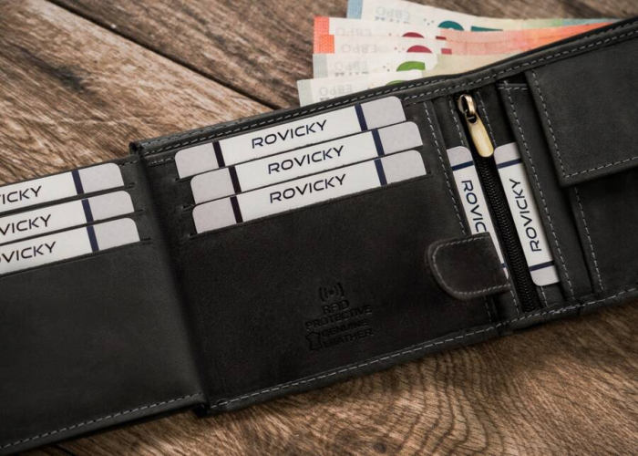 Portofel barbati din piele naturala Always Wild N992-CHM-FISH BL [9]