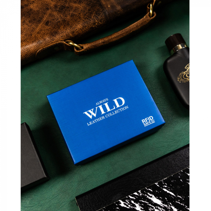 Portofel barbati din piele naturala Always Wild N992-P-CCD-8134 BLAC [12]