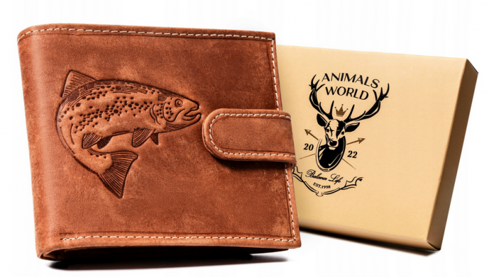 Portofel barbati din piele naturala Always Wild PTR-N992L-CHM-FISH-7629 [1]