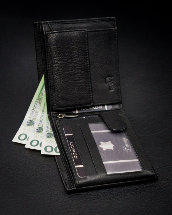 Portofel barbati din piele naturala cu RFID Rovicky PTR-N992-PZ-CCR-RFID-BLA [8]