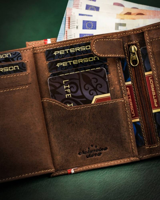 Portofel barbati din piele naturala Peterson PTR-PTN 317PW-01 2-1-4 H [10]