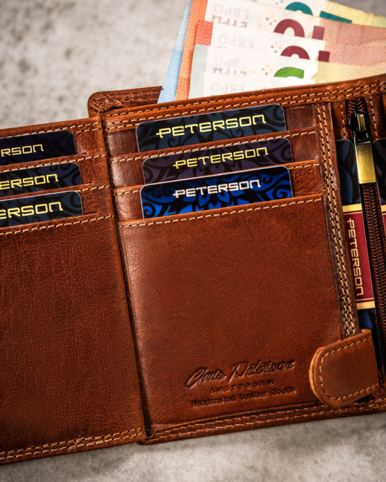 Portofel barbati din piele naturala Peterson PTR-PTN N4-EBS-06 TAN [9]