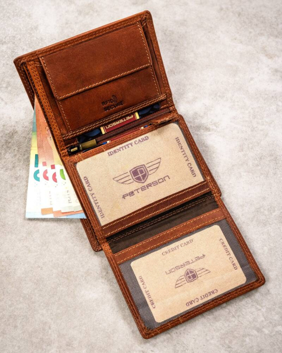 Portofel barbati din piele naturala Peterson PTR-PTN N4-EBS-12 TAN [8]