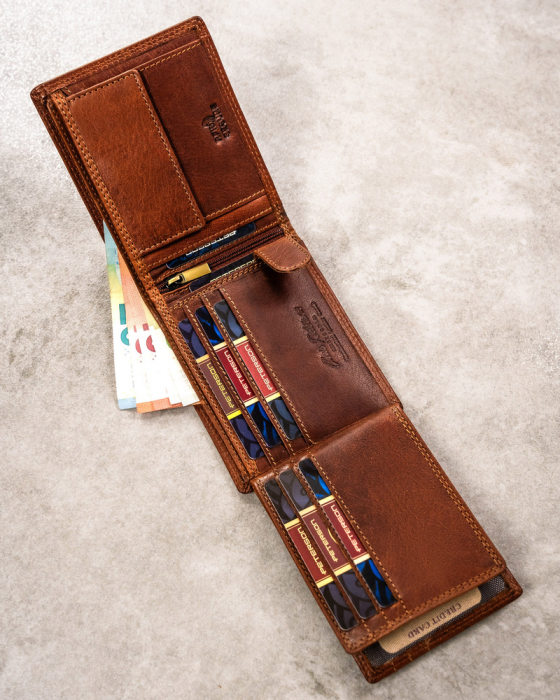 Portofel barbati din piele naturala Peterson PTR-PTN N992-EBS-02 TAN [7]