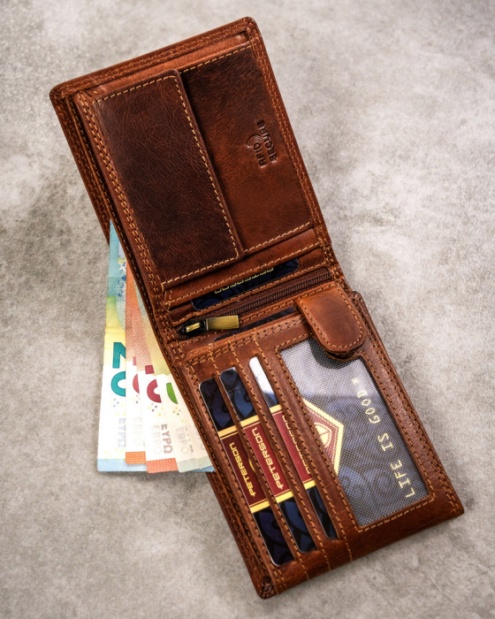 Portofel barbati din piele naturala Peterson PTR-PTN N992-EBS-03 TAN [7]