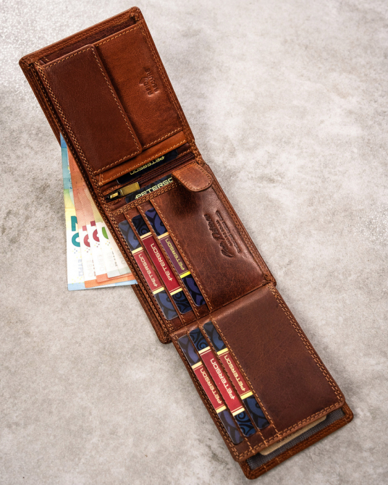 Portofel barbati din piele naturala Peterson PTR-PTN N992-EBS-10 TAN [8]