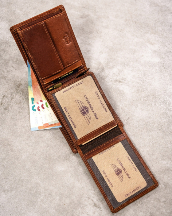 Portofel barbati din piele naturala Peterson PTR-PTN N992-EBS-10 TAN [7]