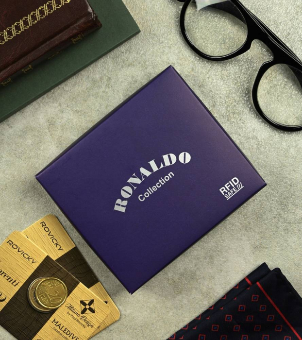 Portofel barbati din piele naturala Ronaldo 0800L-D [11]