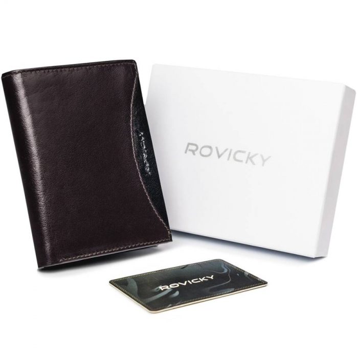 Portofel barbati din piele naturala Rovicky PTR-1502-03-BOR-1157 [1]