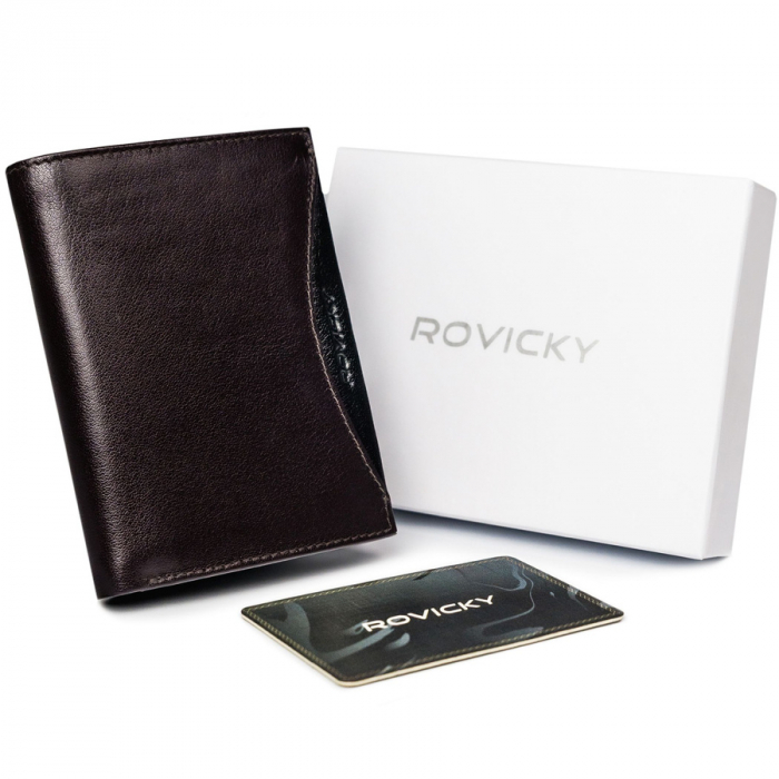 Portofel barbati din piele naturala Rovicky PTR-1541-03-BOR-1300 [1]