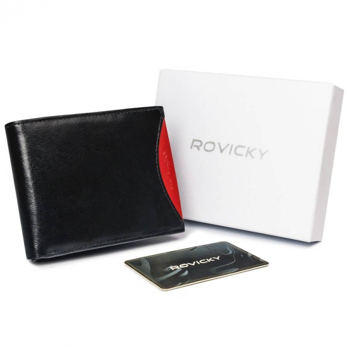 Portofel barbati din piele naturala Rovicky PTR-1567-03-BOR-1379 [1]