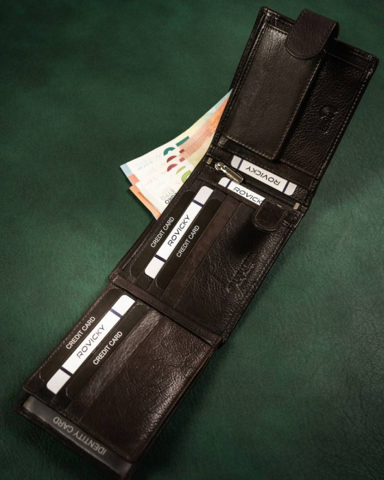 Portofel barbati din piele naturala Rovicky PTR-N992L-CMC [6]